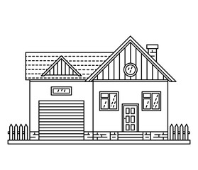 house cottage building lina drawing © tarikdiz