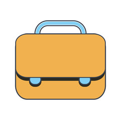 briefcase business accessory icon over white background. vector illustration