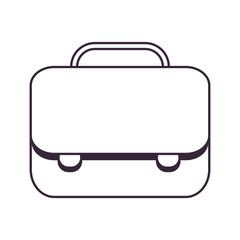 briefcase business accessory icon over white background. vector illustration