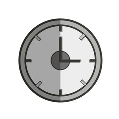 clock time device icon over white background. vector illustration