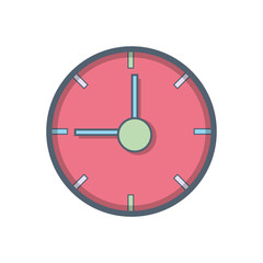clock time device icon over white background. vector illustration