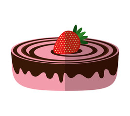 delicious sweet cake icon vector illustration design