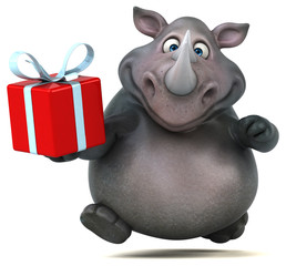 Naklejka premium Fun rhinoceros - 3D Illustration