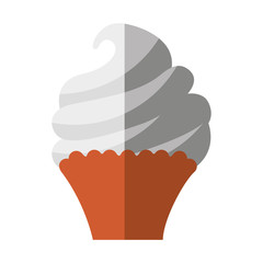 delicious cupcake sweet isolated icon vector illustration design