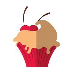 delicious cupcake sweet isolated icon vector illustration design