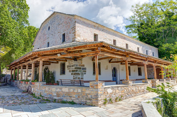 Fototapeta na wymiar Church of Zoodochos Pigi in Vizitsa village, Pelion, Greece
