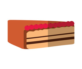 delicious cake portion sweet icon vector illustration design