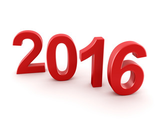 3D rendering  2016 New Year digits