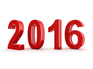 3D rendering  2016 New Year digits