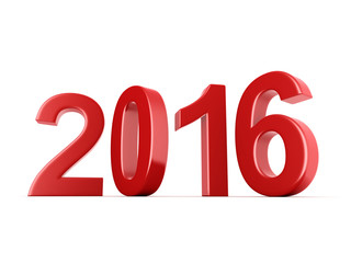 3D rendering  2016 New Year digits