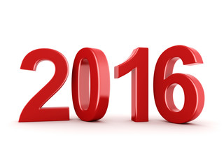 3D rendering  2016 New Year digits