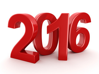 3D rendering  2016 New Year digits