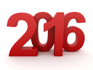 3D rendering  2016 New Year digits