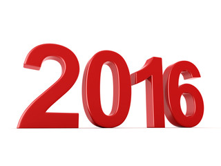 3D rendering  2016 New Year digits