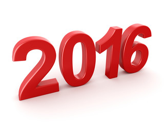 3D rendering  2016 New Year digits