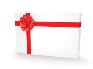 3D rendering White gift box