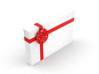 3D rendering White gift box