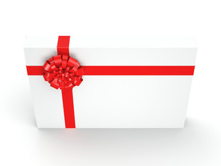 3D rendering White gift box