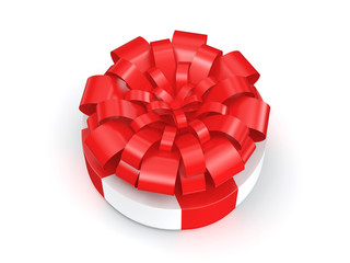 3D rendering White gift box