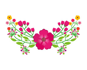 Obraz na płótnie Canvas flower plant decoration isolated icon vector illustration design