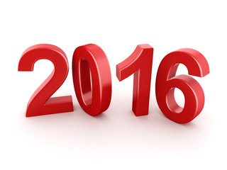 3D rendering  2016 New Year digits