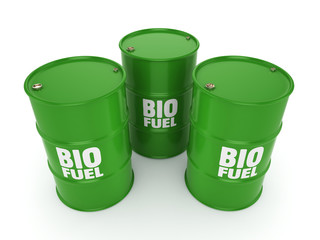 3D rendering barrels of biofuels