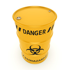 3D rendering biohazard barrel