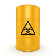 3D rendering biohazard barrel