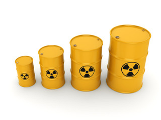 3D rendering radioactive barrels