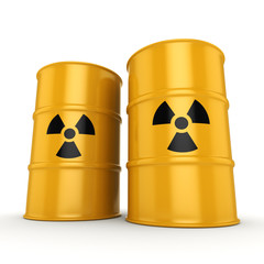 3D rendering radioactive barrels © apopium