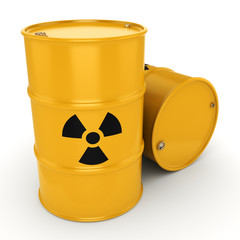 3D rendering radioactive barrels © apopium