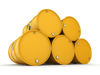 3D rendering radioactive barrels © apopium