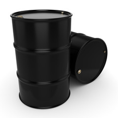 3D rendering black barrels
