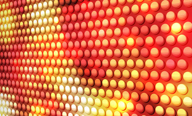 Gold and red christmas vector background the side. New Year red abstract backdrop of bright circles in perspective. Celebration pattern with light effects