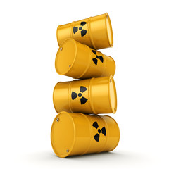 3D rendering radioactive barrels © apopium