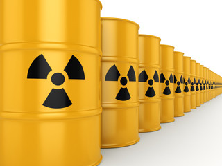 3D rendering radioactive barrels © apopium