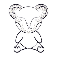 teddy bear toy over white background. vector illustration
