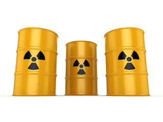3D rendering radioactive barrels © apopium