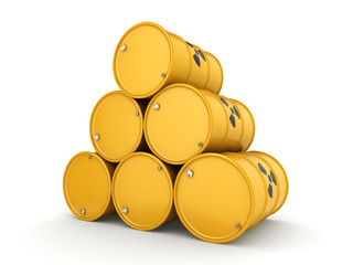 3D rendering radioactive barrels © apopium