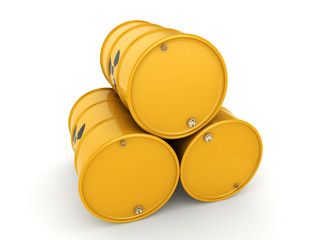 3D rendering radioactive barrels © apopium