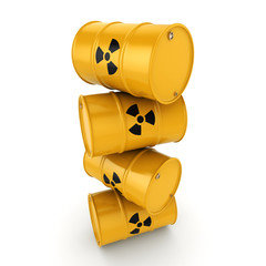 3D rendering radioactive barrels © apopium