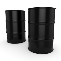3D rendering black barrels