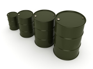 3D rendering khaki barrels