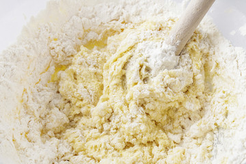 Steps of making cake.