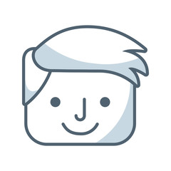 businessman avatar line icon vector illustration design