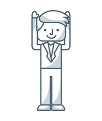 businessman avatar line icon vector illustration design