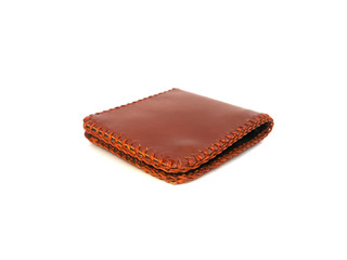 Brown Wallet leather on isolated
