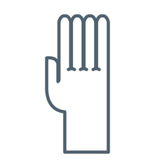 hand human flat line icon vector illustration design