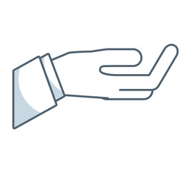 Fototapeta premium hand human flat line icon vector illustration design