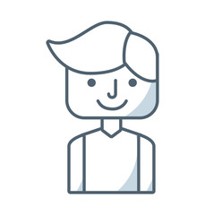 businessman avatar line icon vector illustration design